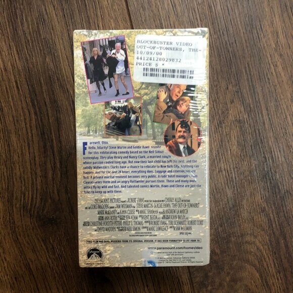 The Out-of-Towners VHS Tape 1999 Steve Martin SEALED BLOCK BUSTER Sticker Movie - Picture 3 of 6